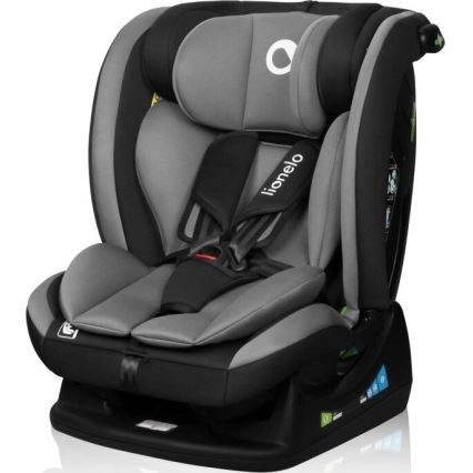 Lionelo - Autokrēsliņš AART i-Izmērs 40-150 cm melna/pelēka