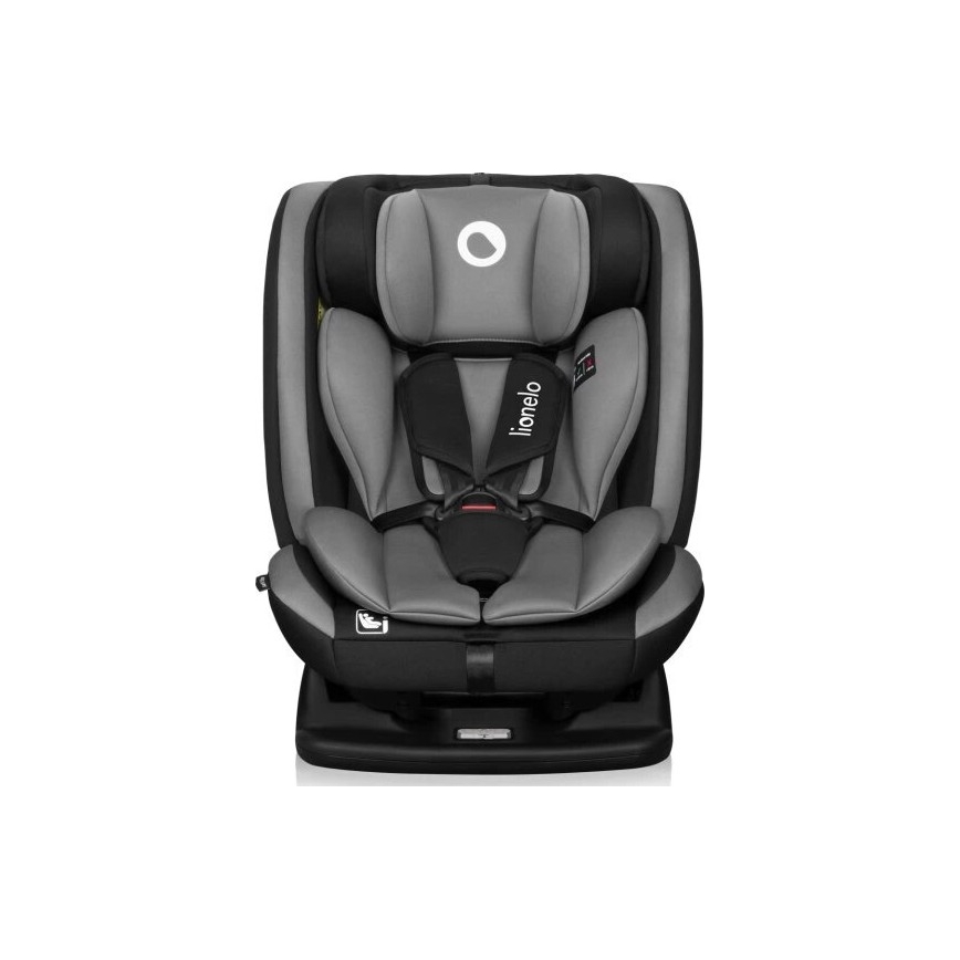 Lionelo - Autokrēsliņš AART i-Izmērs 40-150 cm melna/pelēka