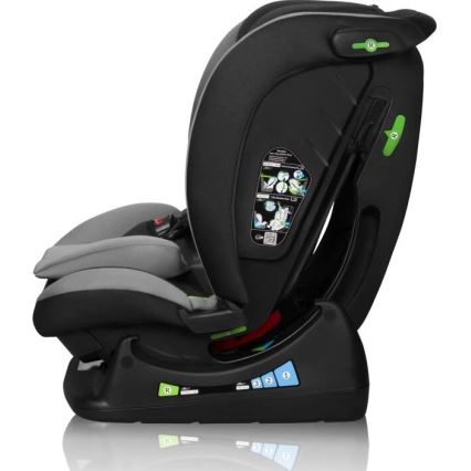 Lionelo - Autokrēsliņš AART i-Izmērs 40-150 cm melna/pelēka