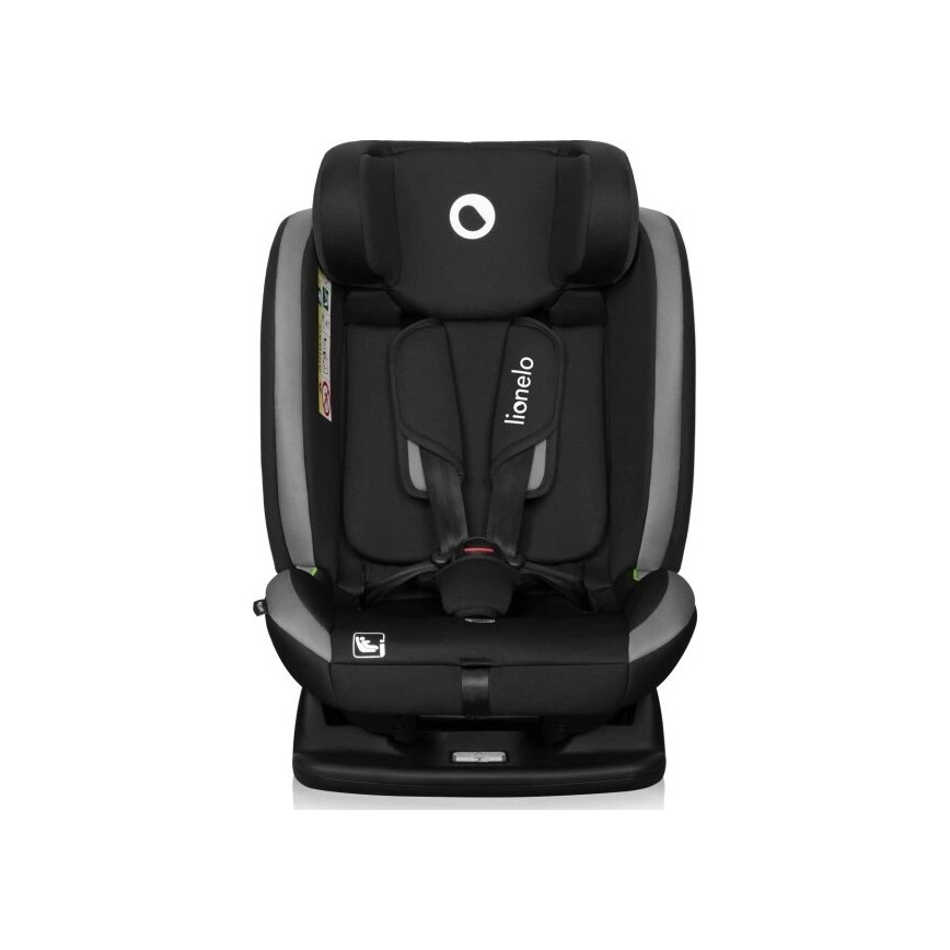 Lionelo - Autokrēsliņš AART i-Izmērs 40-150 cm melna/pelēka