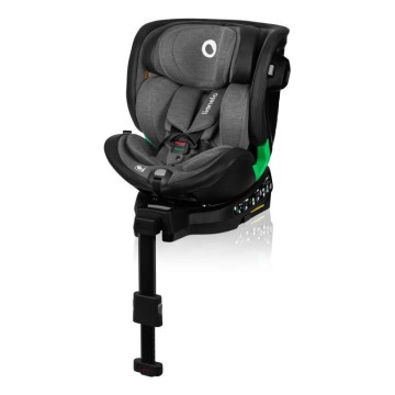 Lionelo - Autokrēsliņš ar pamatni rotējoša HARMONY i-Izmērs 40-150 cm melna/pelēka