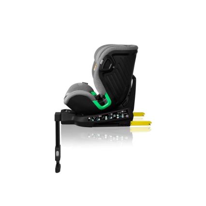 Lionelo - Autokrēsliņš ar pamatni rotējoša HARMONY i-Izmērs 40-150 cm melna/pelēka