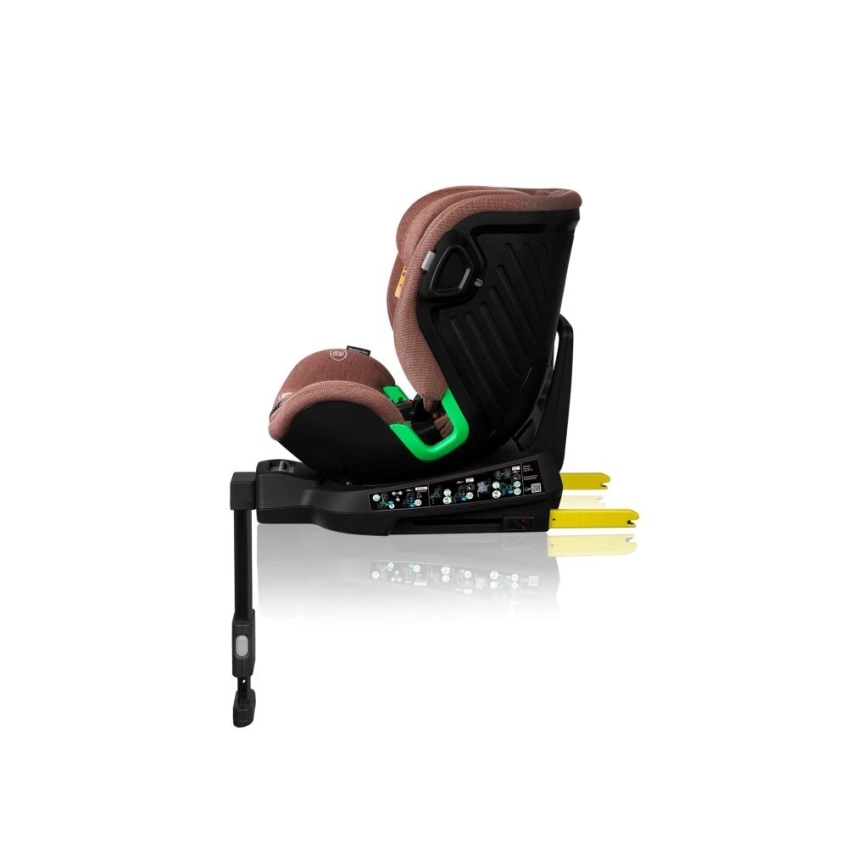 Lionelo - Autokrēsliņš ar pamatni swivel HARMONY i-Izmērs 40-150 cm ķieģelis