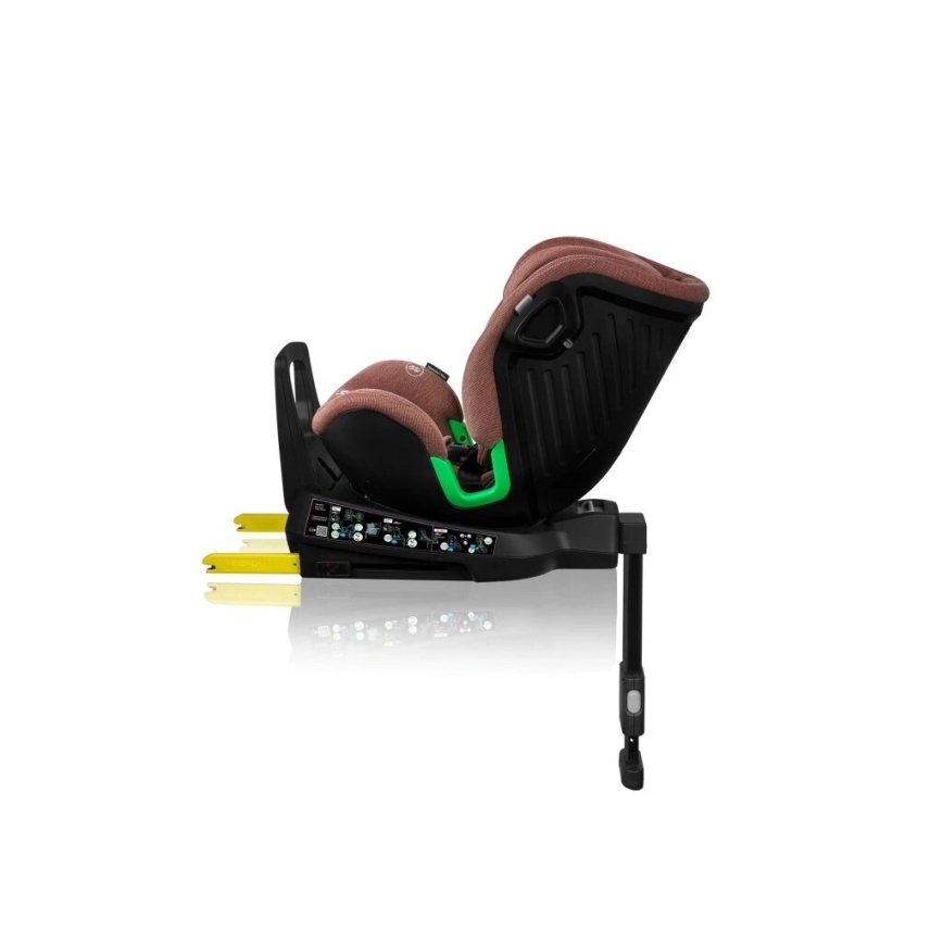 Lionelo - Autokrēsliņš ar pamatni swivel HARMONY i-Izmērs 40-150 cm ķieģelis