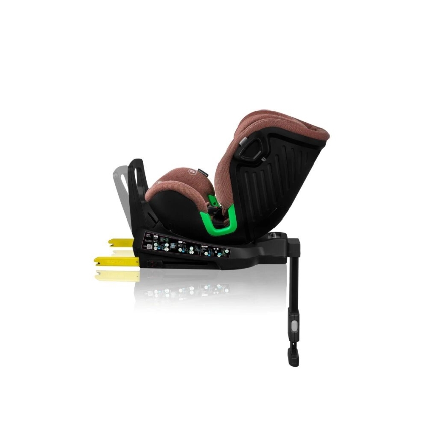 Lionelo - Autokrēsliņš ar pamatni swivel HARMONY i-Izmērs 40-150 cm ķieģelis