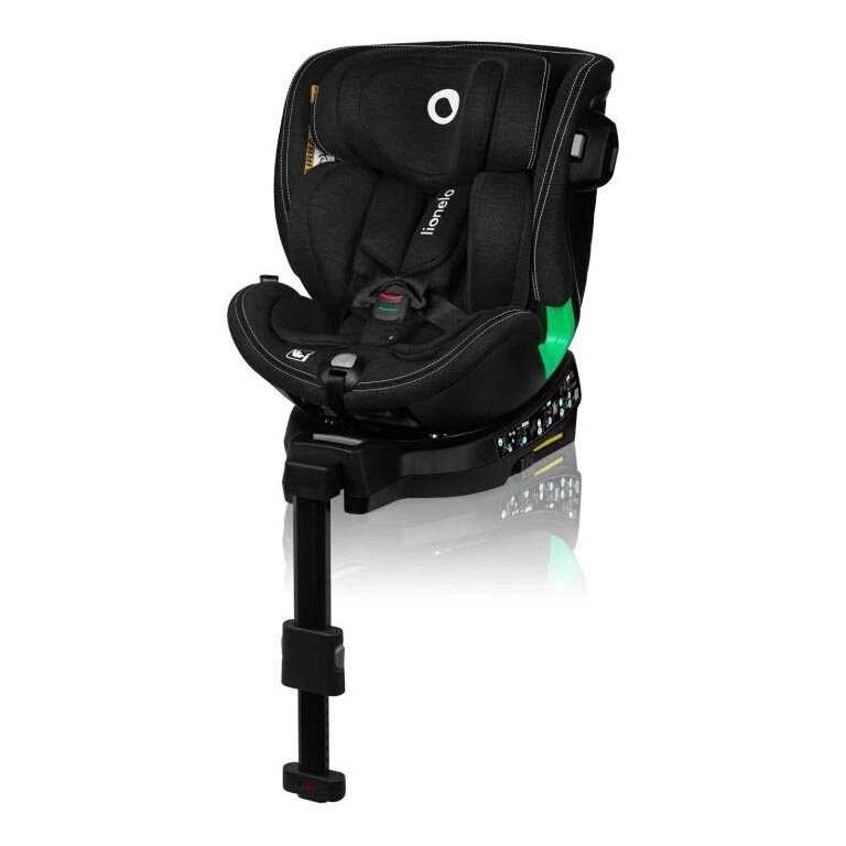 Lionelo - Autokrēsliņš ar pamatni swivel HARMONY i-Izmērs 40-150 cm melna
