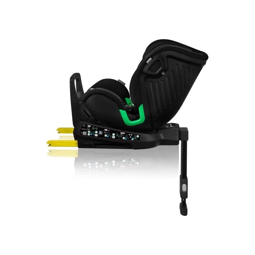 Lionelo - Autokrēsliņš ar pamatni swivel HARMONY i-Izmērs 40-150 cm melna