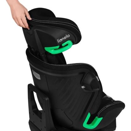 Lionelo - Autokrēsliņš ar pamatni swivel HARMONY i-Izmērs 40-150 cm melna