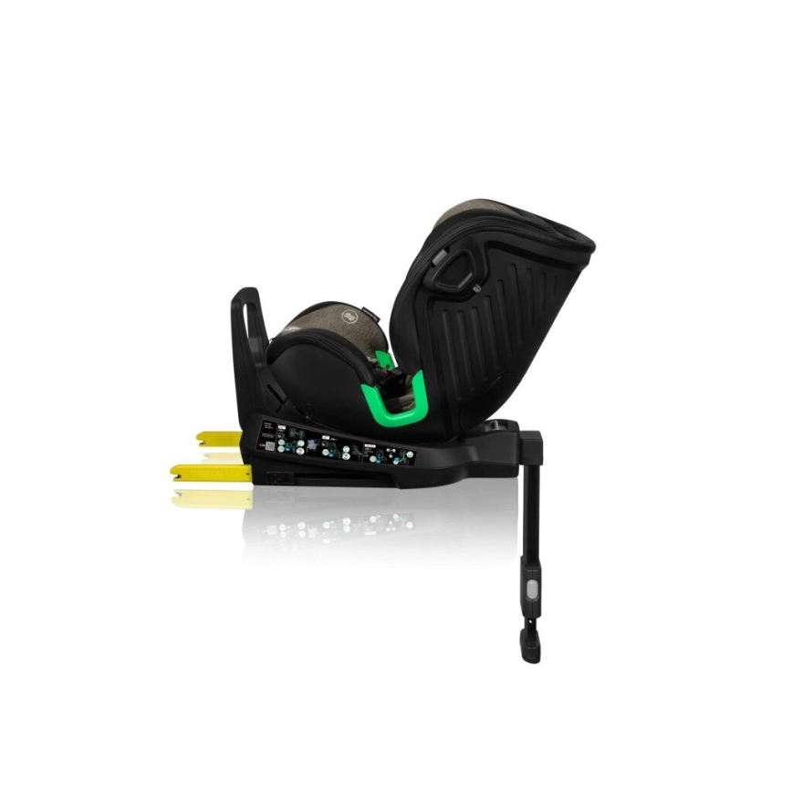 Lionelo - Autokrēsliņš ar pamatni swivel HARMONY i-Izmērs 40-150 cm melna/olīvu