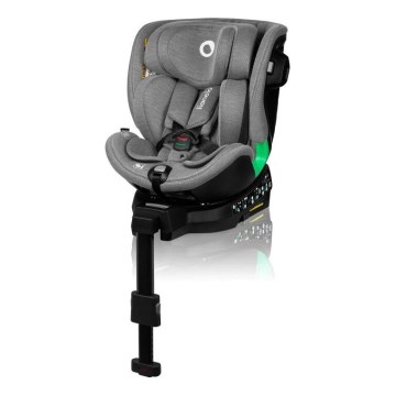 Lionelo - Autokrēsliņš ar pamatni swivel HARMONY i-Izmērs 40-150 cm pelēka