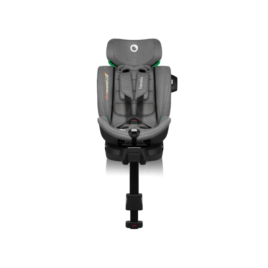 Lionelo - Autokrēsliņš ar pamatni swivel HARMONY i-Izmērs 40-150 cm pelēka