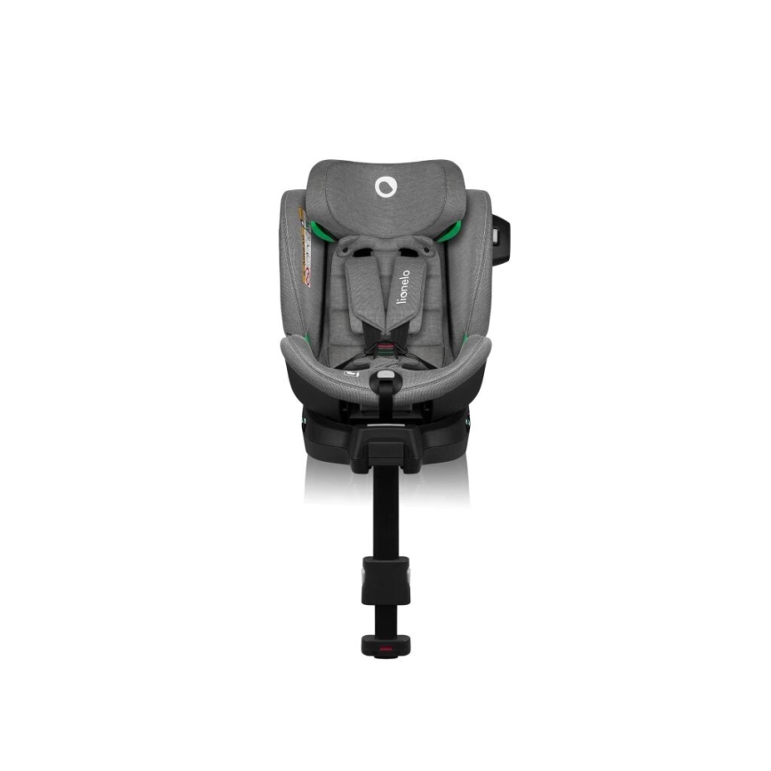 Lionelo - Autokrēsliņš ar pamatni swivel HARMONY i-Izmērs 40-150 cm pelēka