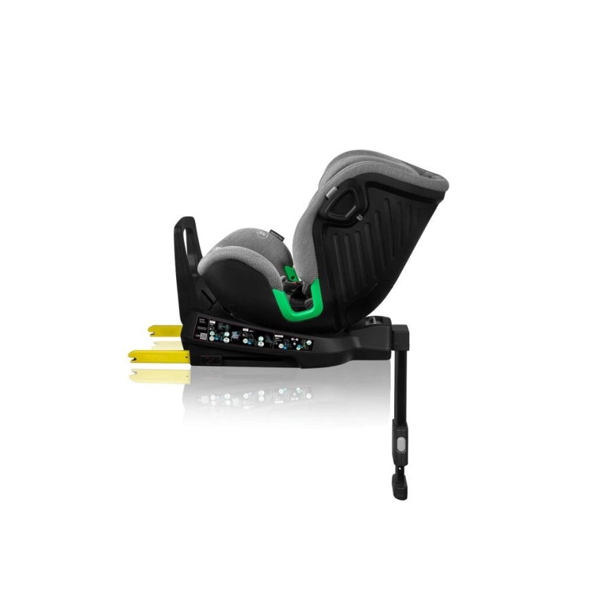 Lionelo - Autokrēsliņš ar pamatni swivel HARMONY i-Izmērs 40-150 cm pelēka