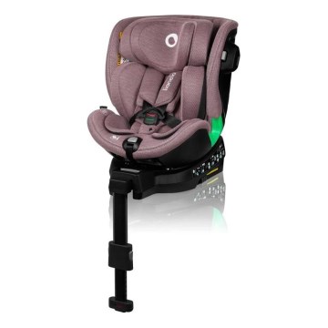 Lionelo - Autokrēsliņš ar pamatni swivel HARMONY i-Izmērs 40-150 cm rozā