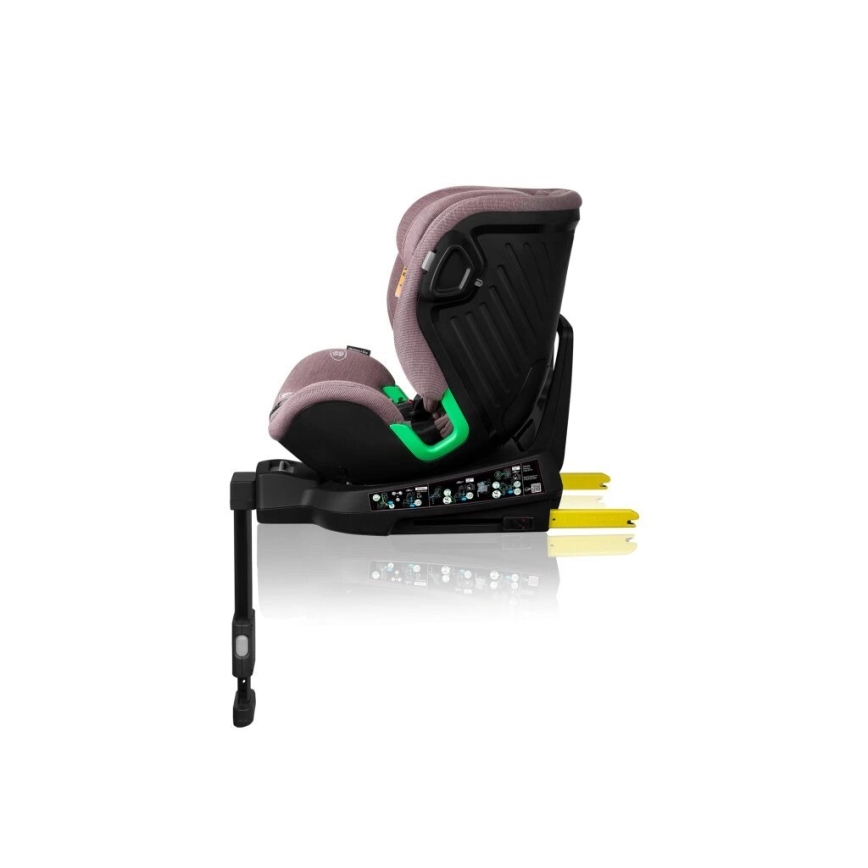 Lionelo - Autokrēsliņš ar pamatni swivel HARMONY i-Izmērs 40-150 cm rozā