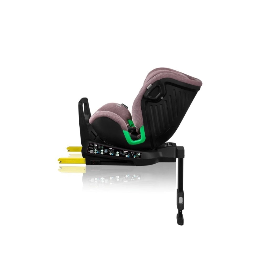 Lionelo - Autokrēsliņš ar pamatni swivel HARMONY i-Izmērs 40-150 cm rozā