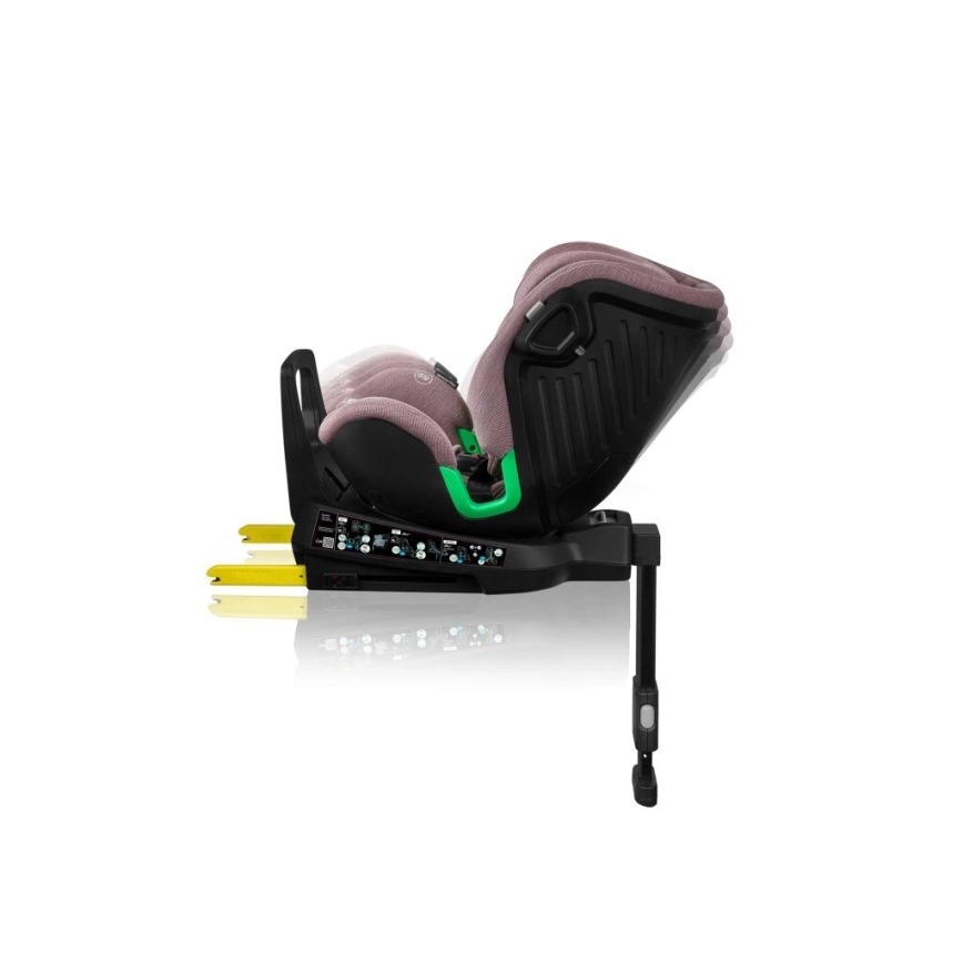 Lionelo - Autokrēsliņš ar pamatni swivel HARMONY i-Izmērs 40-150 cm rozā