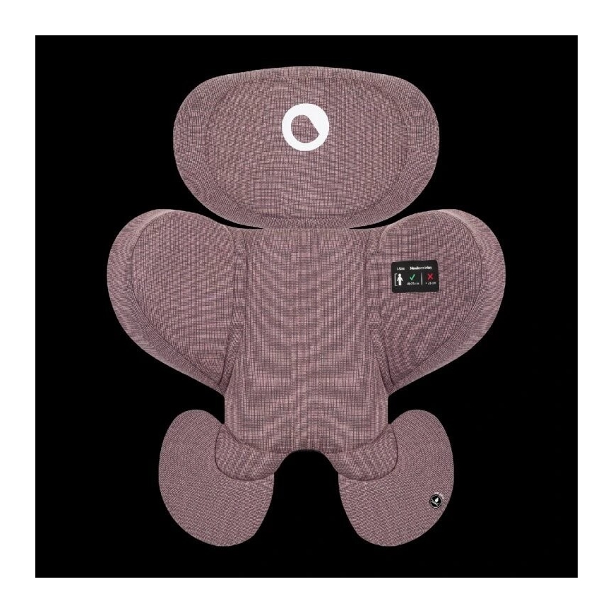 Lionelo - Autokrēsliņš ar pamatni swivel HARMONY i-Izmērs 40-150 cm rozā