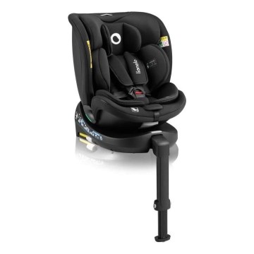 Lionelo - Autokrēsliņš ar pamatni swivel NAVY i-Izmērs 40-150 cm melna