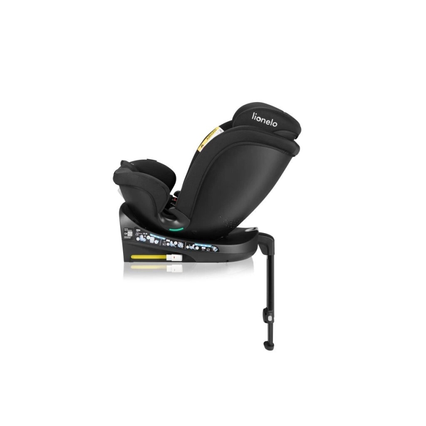 Lionelo - Autokrēsliņš ar pamatni swivel NAVY i-Izmērs 40-150 cm melna
