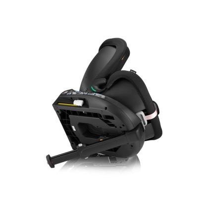 Lionelo - Autokrēsliņš ar pamatni swivel NAVY i-Izmērs 40-150 cm melna/rozā