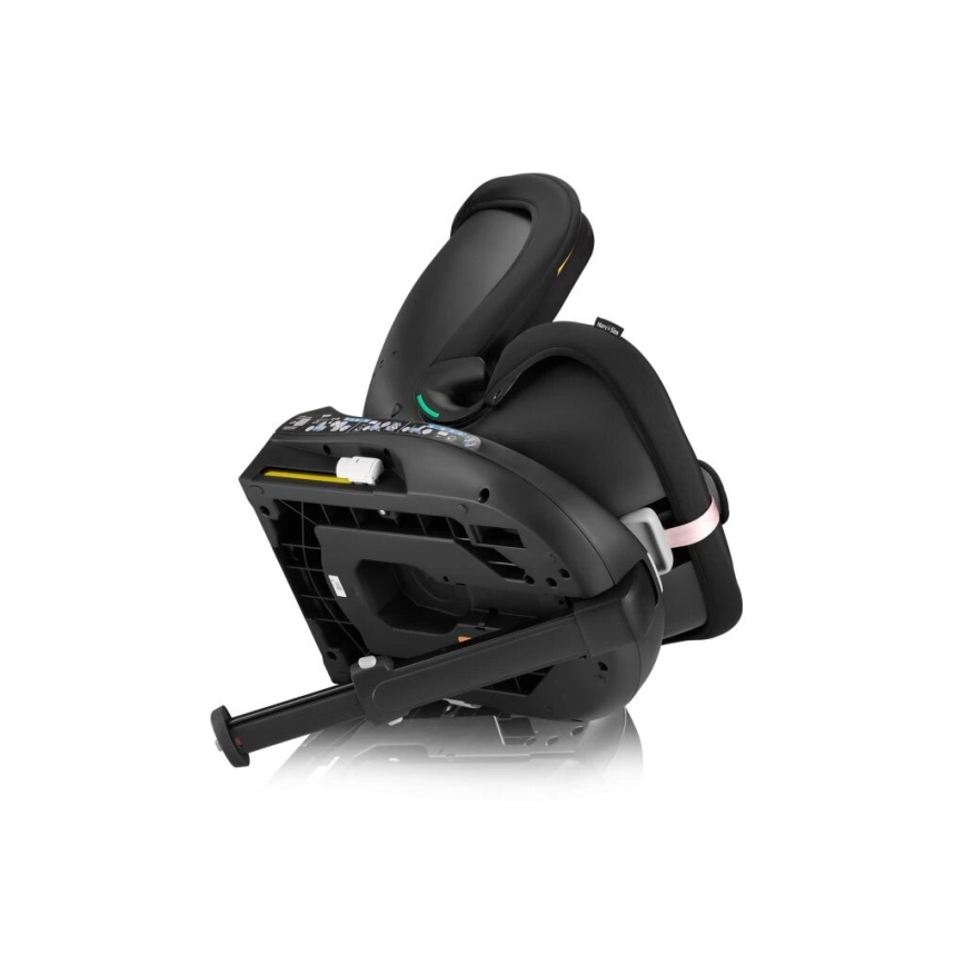 Lionelo - Autokrēsliņš ar pamatni swivel NAVY i-Izmērs 40-150 cm melna/rozā