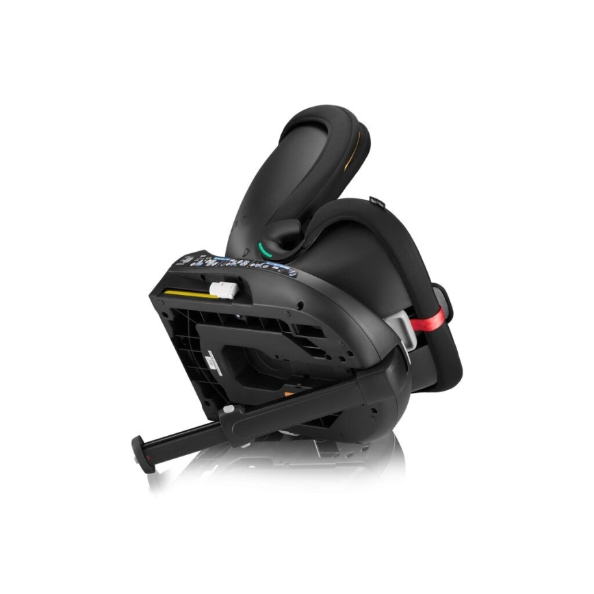 Lionelo - Autokrēsliņš ar pamatni swivel NAVY i-Izmērs 40-150 cm melna/sarkana