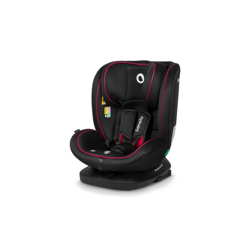 Lionelo - Autokrēsliņš BASTIAAN i-Izmērs 40-150 cm melna/sarkana