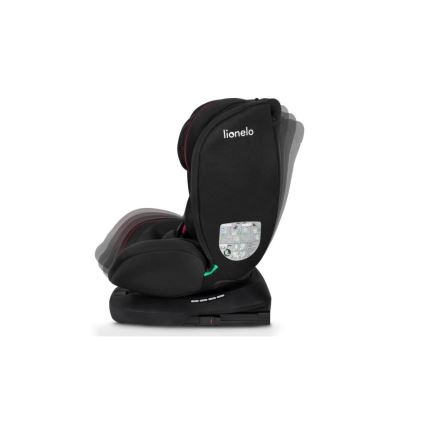 Lionelo - Autokrēsliņš BASTIAAN i-Izmērs 40-150 cm melna/sarkana