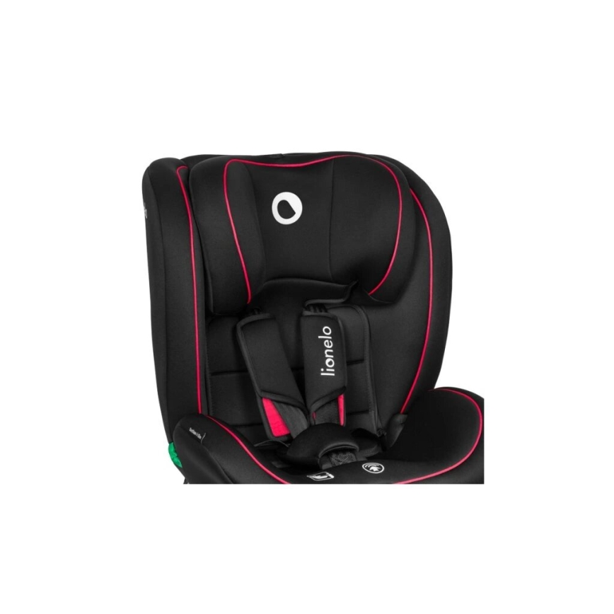 Lionelo - Autokrēsliņš BASTIAAN i-Izmērs 40-150 cm melna/sarkana