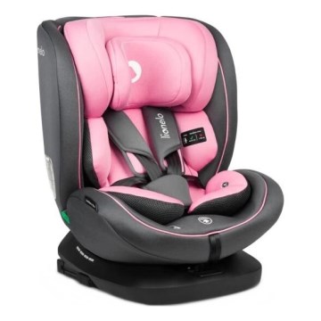 Lionelo - Autokrēsliņš BASTIAAN i-Izmērs 40-150 cm pelēka/rozā
