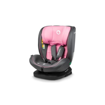 Lionelo - Autokrēsliņš BASTIAAN i-Izmērs 40-150 cm pelēka/rozā