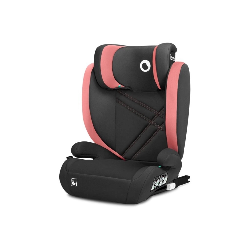 Lionelo - Autokrēsliņš HUGO i-Izmērs 100-150 cm melna/rozā
