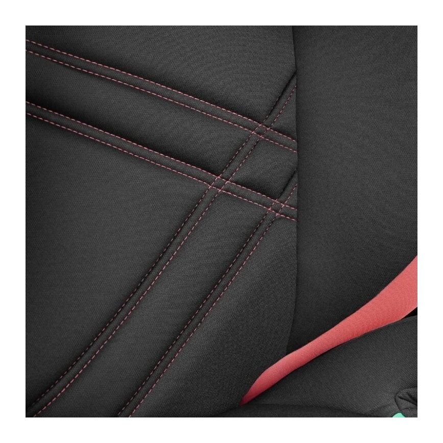 Lionelo - Autokrēsliņš HUGO i-Izmērs 100-150 cm melna/rozā