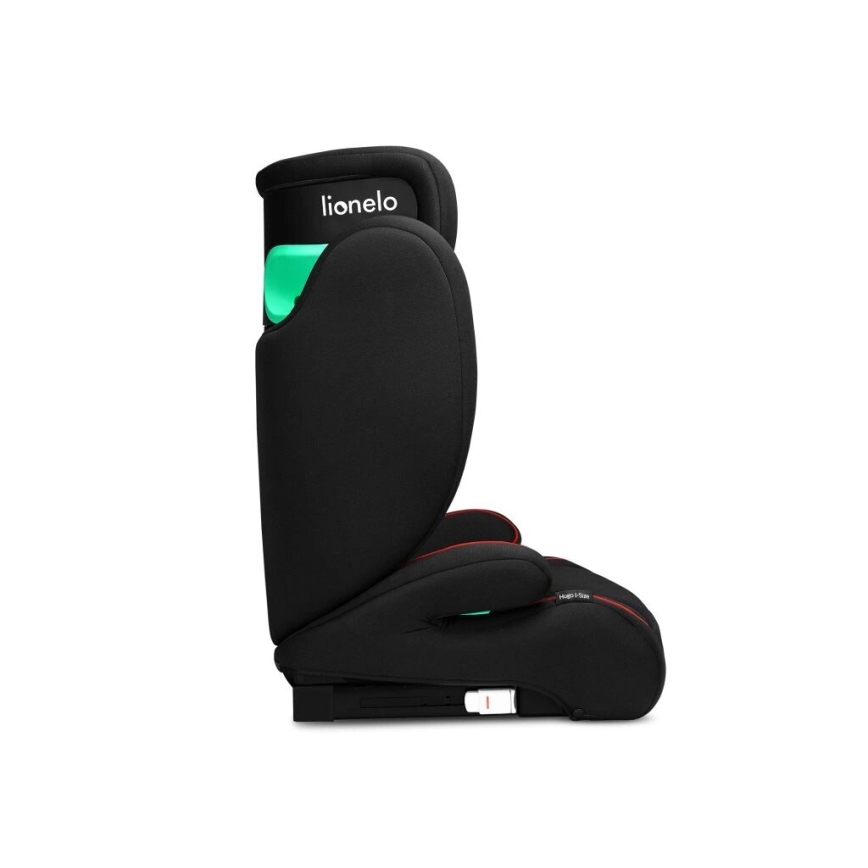 Lionelo - Autokrēsliņš HUGO i-Izmērs 100-150 cm melna/sarkana