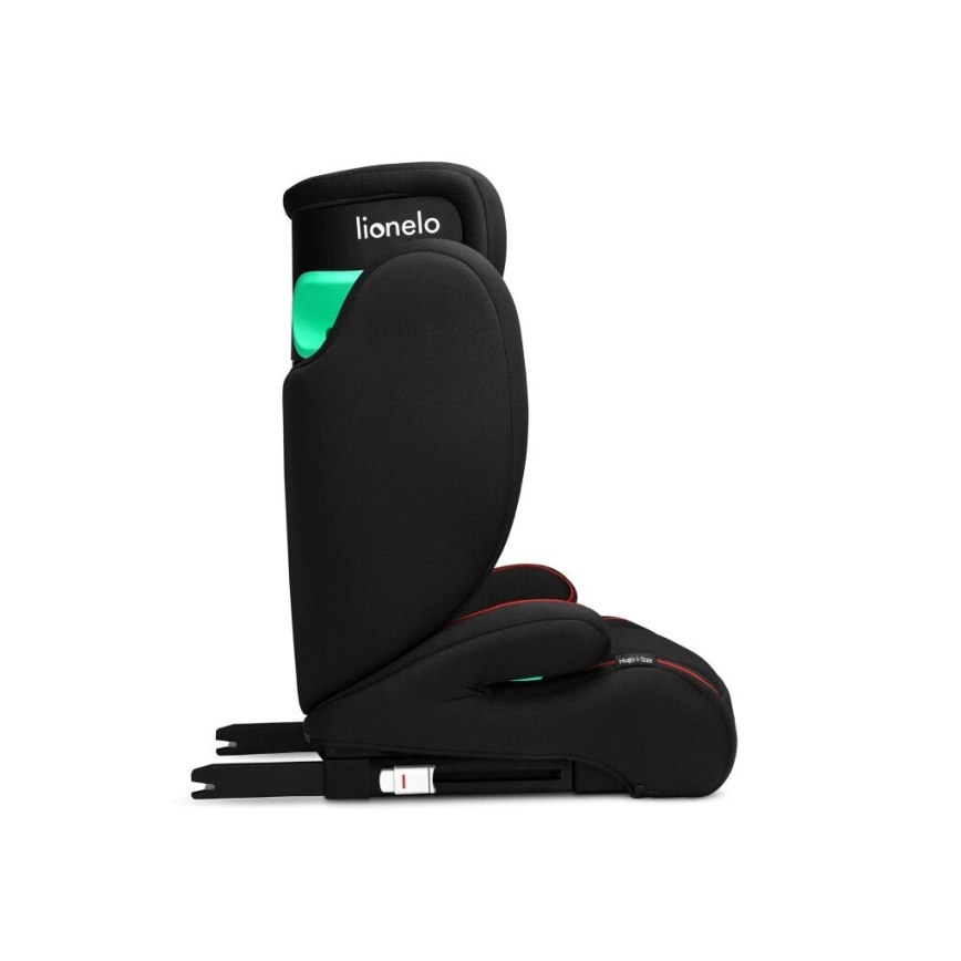 Lionelo - Autokrēsliņš HUGO i-Izmērs 100-150 cm melna/sarkana