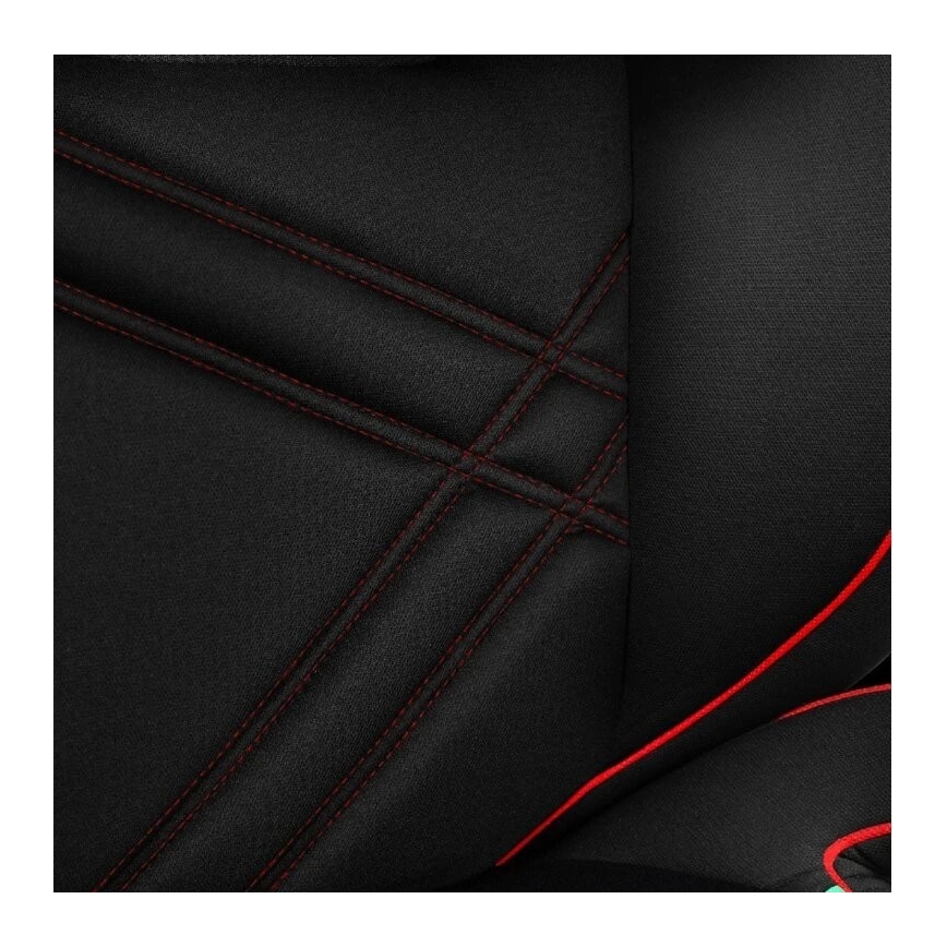 Lionelo - Autokrēsliņš HUGO i-Izmērs 100-150 cm melna/sarkana