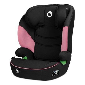 Lionelo - Autokrēsliņš LARS i-Izmērs 100-150 cm melna/rozā