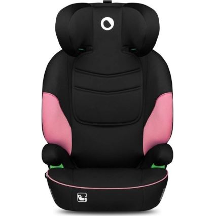 Lionelo - Autokrēsliņš LARS i-Izmērs 100-150 cm melna/rozā