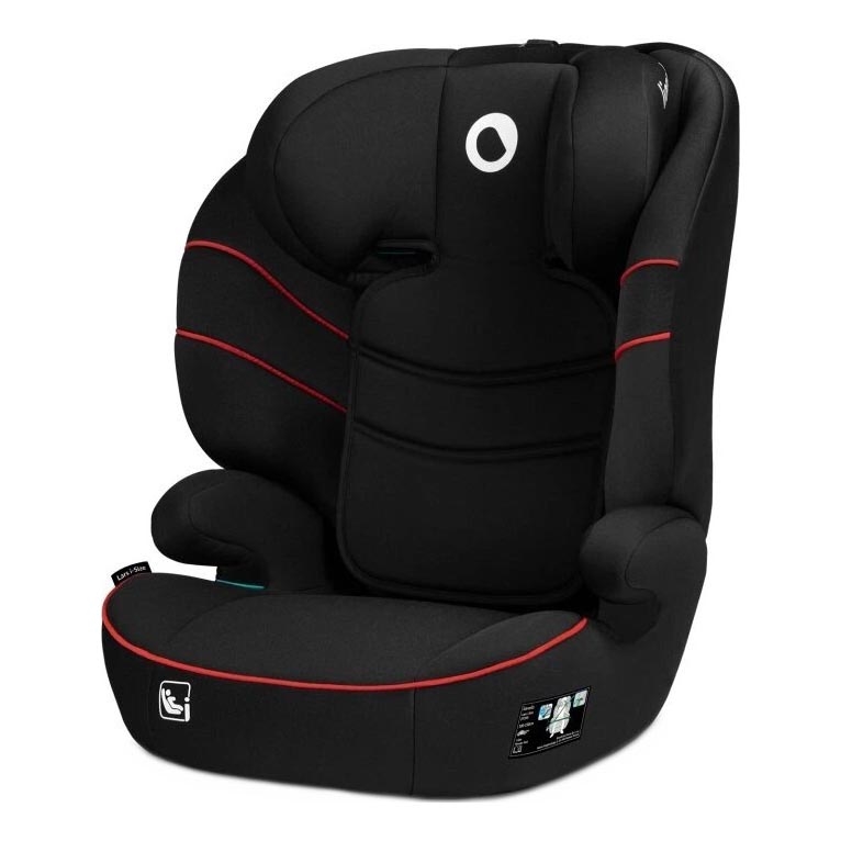 Lionelo - Autokrēsliņš LARS i-Izmērs 100-150 cm melna/sarkana