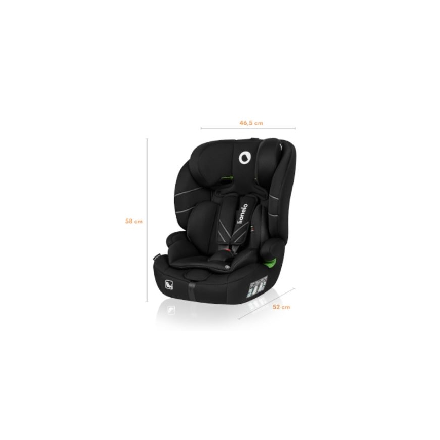 Lionelo - Autokrēsliņš LEVI ONE i-Izmērs 76-150 cm melna