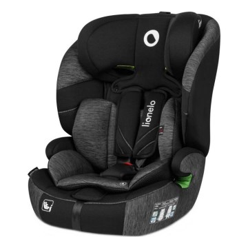 Lionelo - Autokrēsliņš LEVI ONE i-Izmērs 76-150 cm melna/pelēka