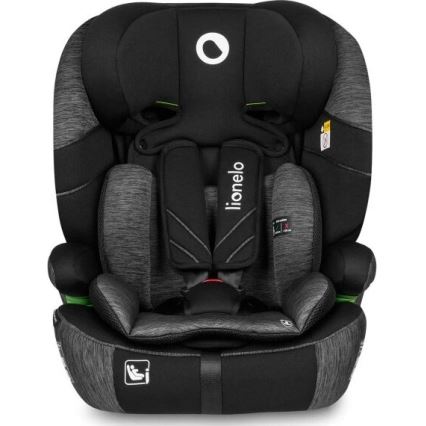 Lionelo - Autokrēsliņš LEVI ONE i-Izmērs 76-150 cm melna/pelēka