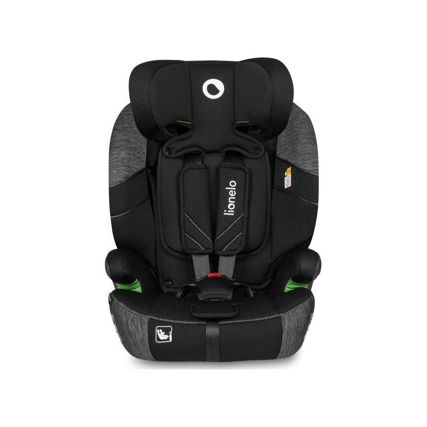 Lionelo - Autokrēsliņš LEVI ONE i-Izmērs 76-150 cm melna/pelēka
