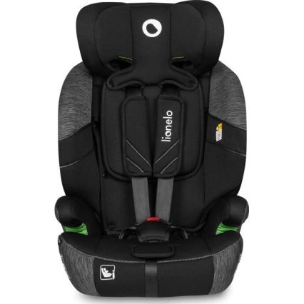 Lionelo - Autokrēsliņš LEVI ONE i-Izmērs 76-150 cm melna/pelēka