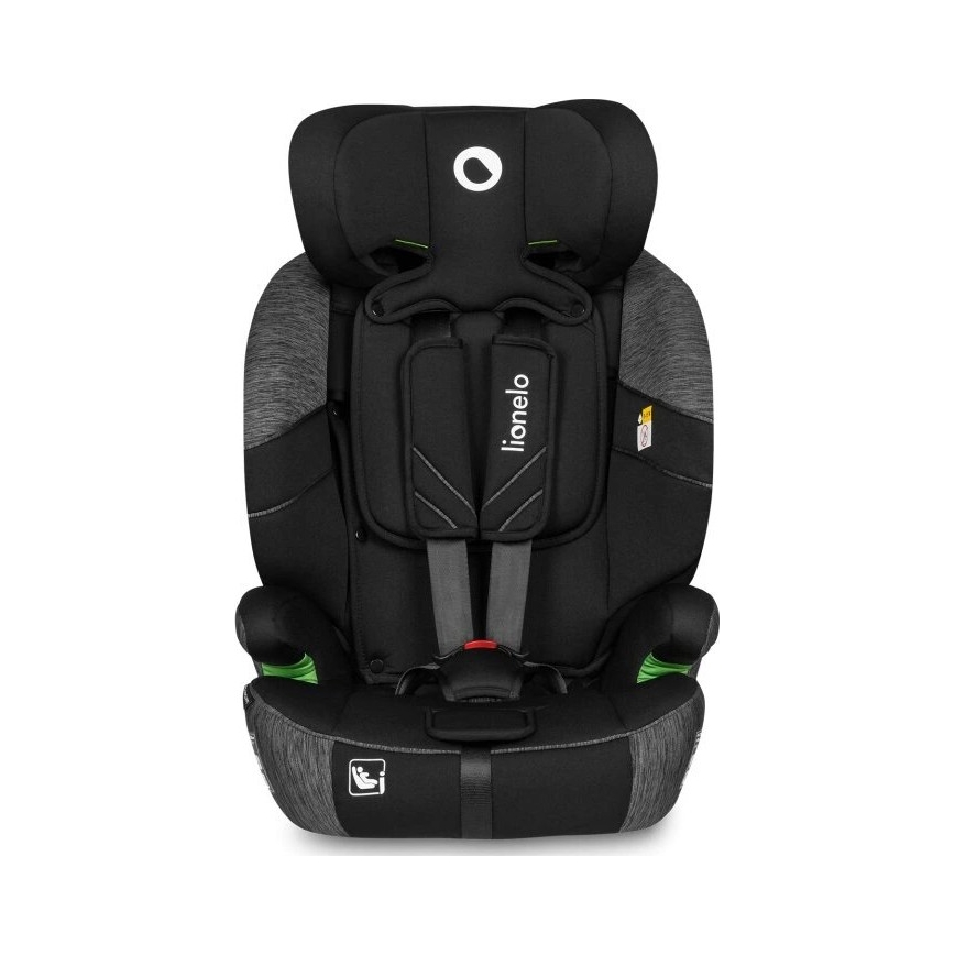 Lionelo - Autokrēsliņš LEVI ONE i-Izmērs 76-150 cm melna/pelēka