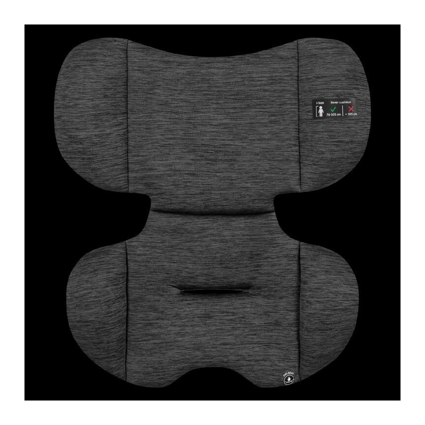 Lionelo - Autokrēsliņš LEVI ONE i-Izmērs 76-150 cm melna/pelēka