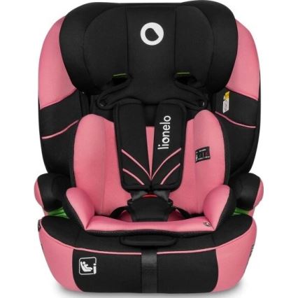 Lionelo - Autokrēsliņš LEVI ONE i-Izmērs 76-150 cm melna/rozā