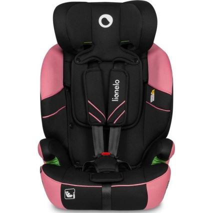 Lionelo - Autokrēsliņš LEVI ONE i-Izmērs 76-150 cm melna/rozā