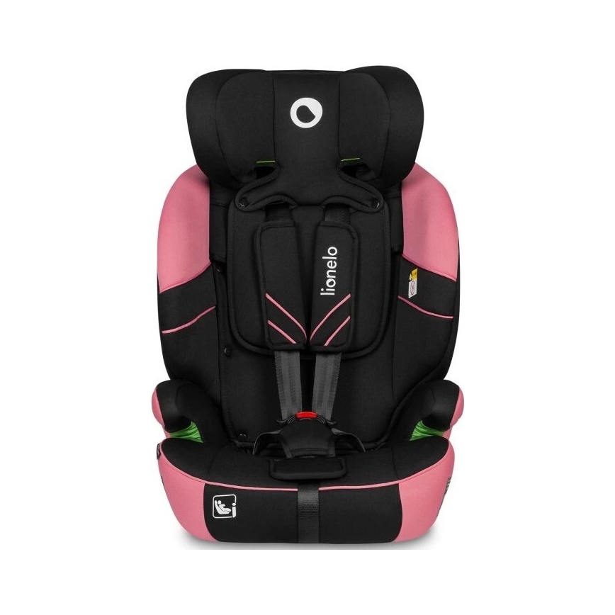 Lionelo - Autokrēsliņš LEVI ONE i-Izmērs 76-150 cm melna/rozā